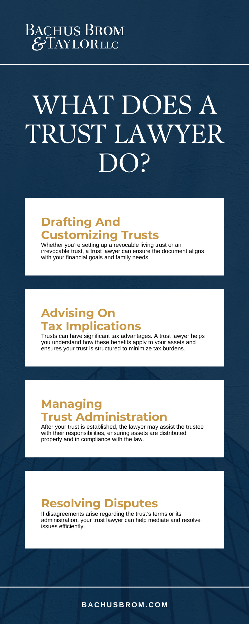 What Does A Trust Lawyer Do Infographic